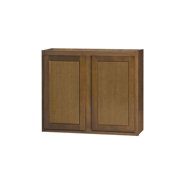 30 inch Wall Cabinets - Warmwood Shaker - 36 Inch W x 30 Inch H x 12 Inch D