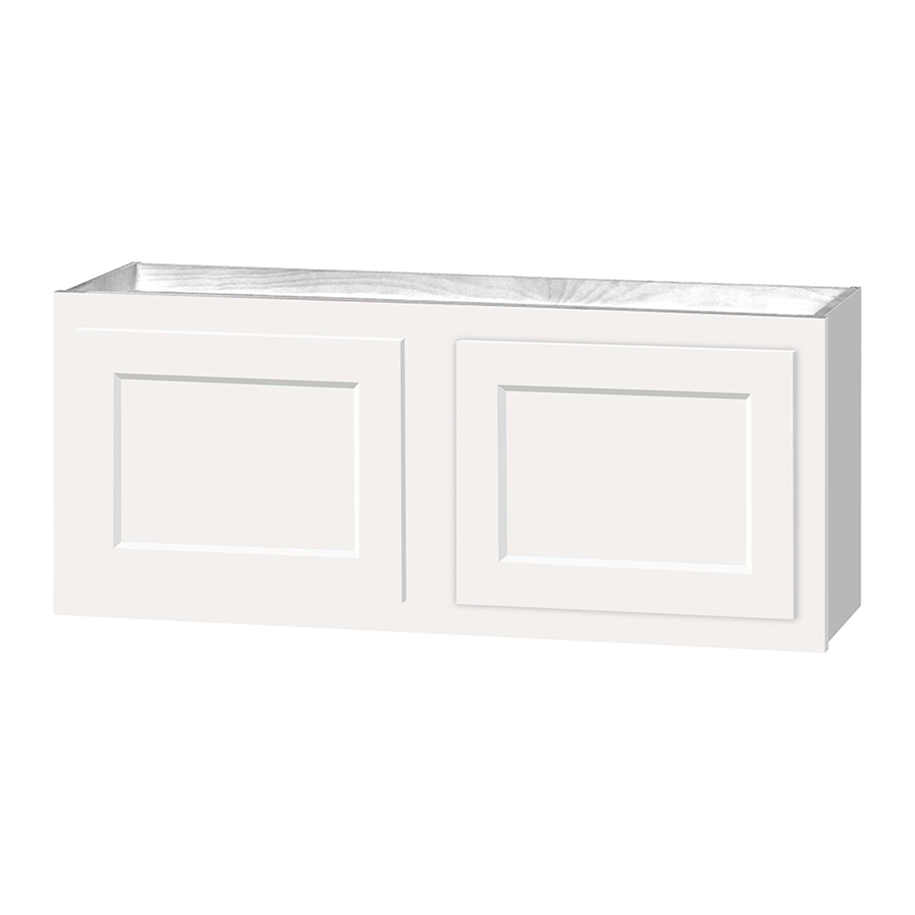 15 inch Wall Cabinets - Dwhite Shaker - 36 Inch W x 15 Inch H x 12 Inch D