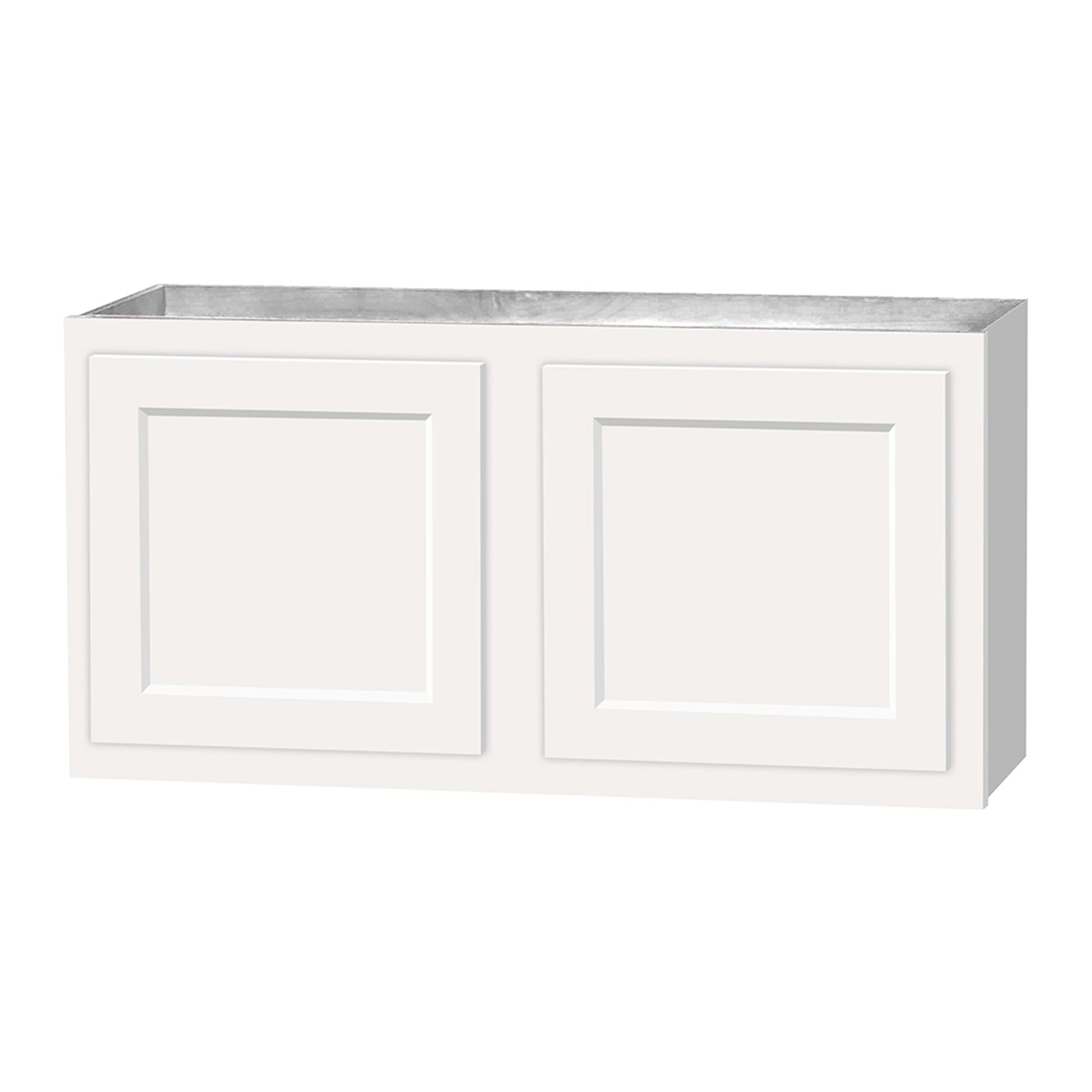 18 inch Wall Cabinets - Dwhite Shaker - 36 Inch W x 18 Inch H x 12 Inch D