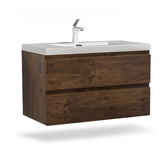 Artland Floating / Wall Mounted Bathroom Vanity With Acrylic Sink