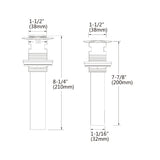 Pop Up Drain with Overflow, cUPC approved