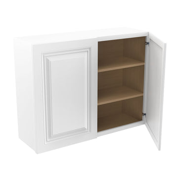 RTA - Park Avenue White - 30" High Double Door Wall Cabinet | 39"W x 30"H x 12"D