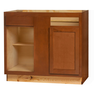 Base Corner Cabinet - Glenwood Shaker - 39 Inch W x 34.5 Inch H x 24 Inch D