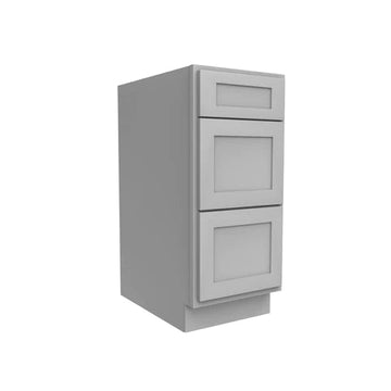 Drawer Base Cabinet - 15W x 34.5H x 24D - 3DRW - Grey Shaker Cabinet - RTA