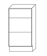 Vanity Drawer Base Cabinet - 12W x 34 1/2H x 21D - 3 DRW - Aspen Charcoal Grey - RTA