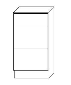 Vanity Drawer Base Cabinet - 12W x 34 1/2H x 21D - 3 DRW - Aria Shaker Espresso