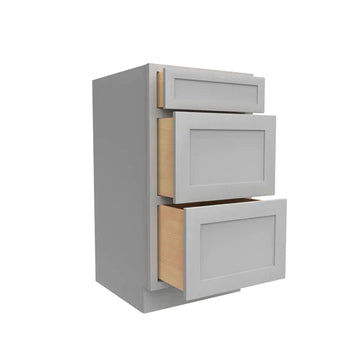 Vanity Drawer Base Cabinet - 18W x 34.5H x 21D - 3 DRW - Grey Shaker Cabinet