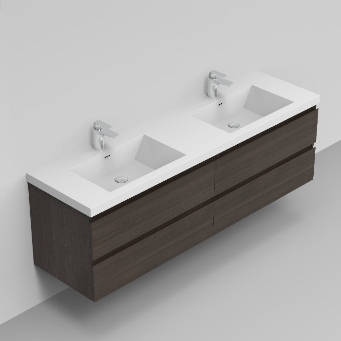 Artland Floating / Wall Mounted Bathroom Vanity With Acrylic Sink