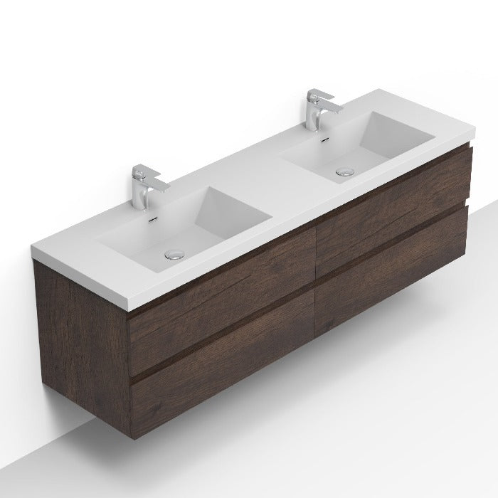 Artland Floating / Wall Mounted Bathroom Vanity With Acrylic Sink