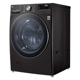 LG 27 in. 5.0 cu. ft. Mega Capacity Black Steel Smart Front Load Washer with TurboWash360, Steam & Wi-Fi Connectivity