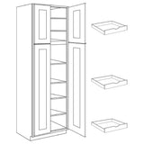 Matrix Greystone - Double Door Utility Cabinet | 30"W x 96"H x 24"D