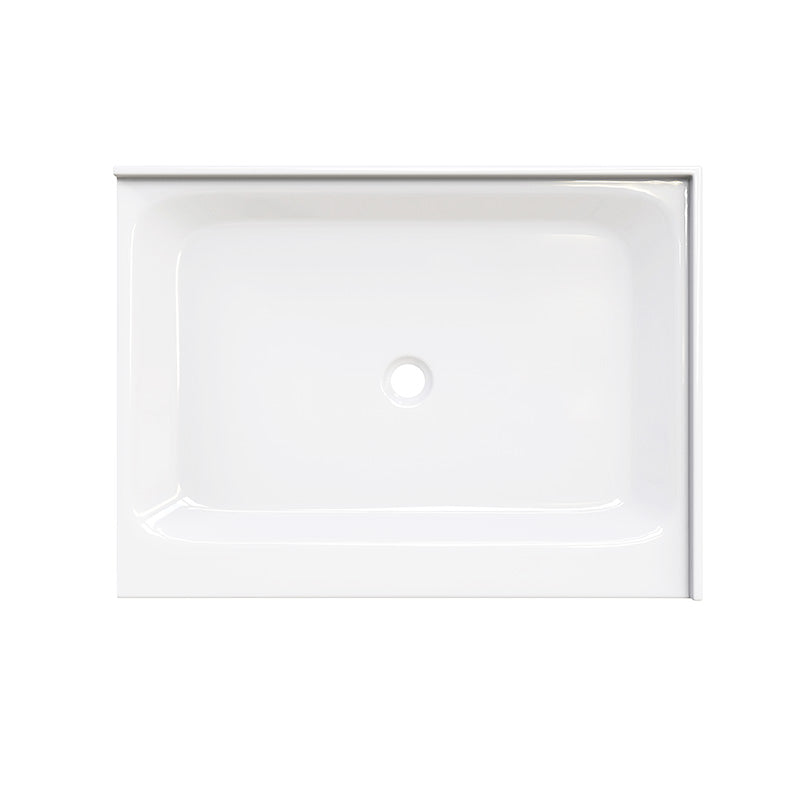 Shower Tray Right Hand - Double threshold - Acrylic and fiberglass - 48 x 36 x 5.5