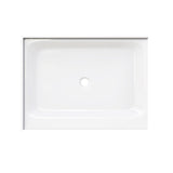 Shower Tray Center Drain - Double Threshold - Acrylic and fiberglass - 48 x 36 x 5.5