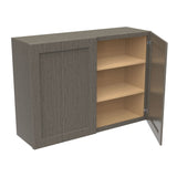 RTA - Elegant Smoky Grey - 30" High Double Door Wall Cabinet | 42"W x 30"H x 12"D