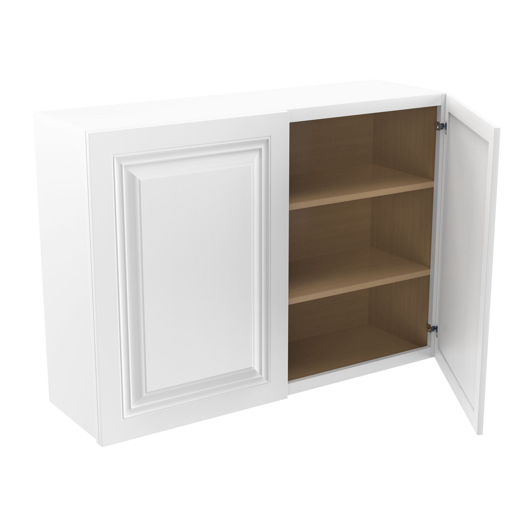RTA - Park Avenue White - 30" High Double Door Wall Cabinet | 42"W x 30"H x 12"D