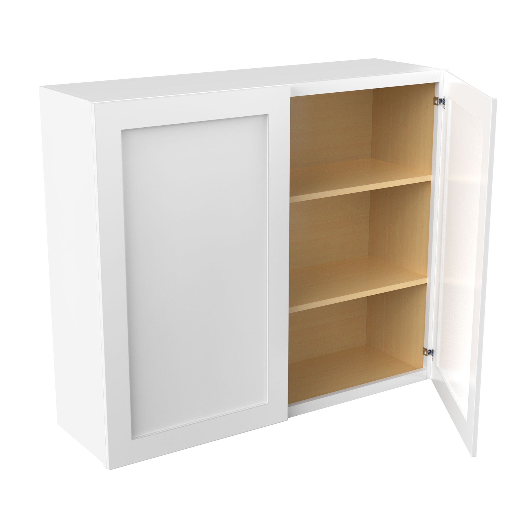 Elegant White - Double Door Wall Cabinet | 42"W x 36"H x 12"D