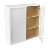 RTA - Fashion White - 42" High Double Door Wall Cabinet | 42"W x 42"H x 12"D