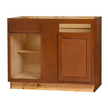 Base Corner Cabinet - Glenwood Shaker - 42 Inch W x 34.5 Inch H x 24 Inch D