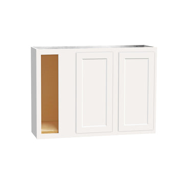 30 inch Wall Corner Cabinet - Dwhite Shaker - 42 Inch W x 30 Inch H x 12 Inch D