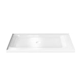 Shower Pan Left Hand Double Threshold - Acrylic and fiberglass - 60 X 36 X 3.5