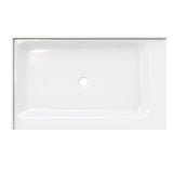 Shower Pan Left Hand Double Threshold - Acrylic and fiberglass - 60 X 36 X 3.5