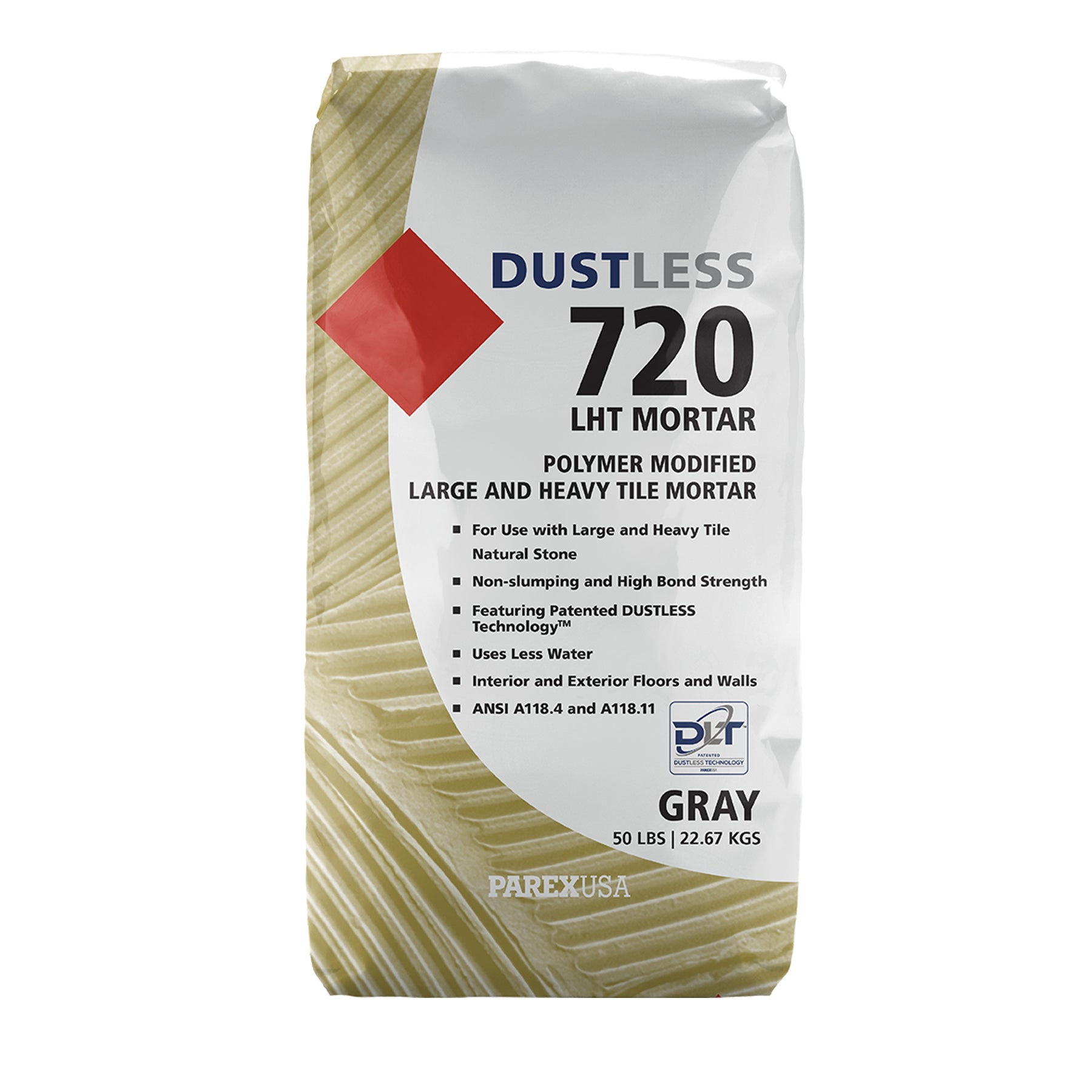 Merkrete 720 Dustless LHT Mortar - 50 Lb. Bag (Gray)