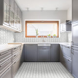 La Marca Modella Glazed Porcelain Mosaic with Carrara Gioia