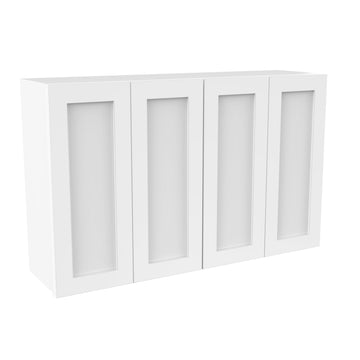 Elegant White - 30” High 4 Door Wall Cabinet | 48"W x 30"H x 12"D