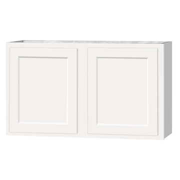 30 inch Wall Cabinets - Dwhite Shaker - 48 Inch W x 30 Inch H x 12 Inch D