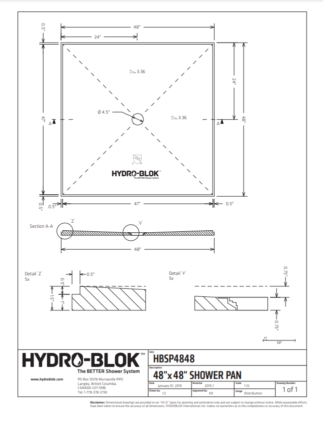 Drain Board with Sloped Funnel Shape