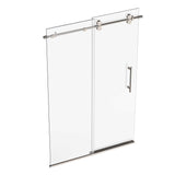 Ivanees Single Sliding Frameless Shower Door 8mm Clear Tempered Glass - Barn Door Style