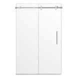 Ivanees Single Sliding Frameless Shower Door 8mm Clear Tempered Glass - Barn Door Style