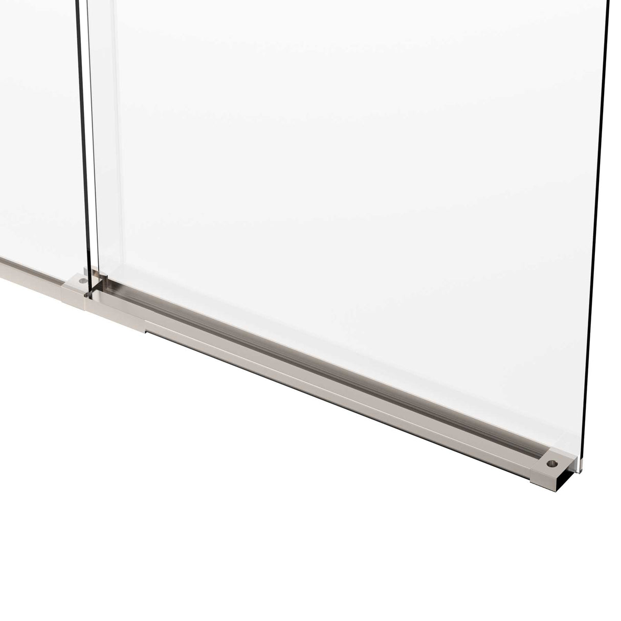 Ivanees Single Sliding Frameless Shower Door 8mm Clear Tempered Glass - Barn Door Style