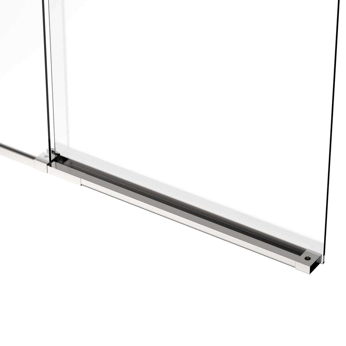 Ivanees Single Sliding Frameless Shower Door 8mm Clear Tempered Glass - Barn Door Style