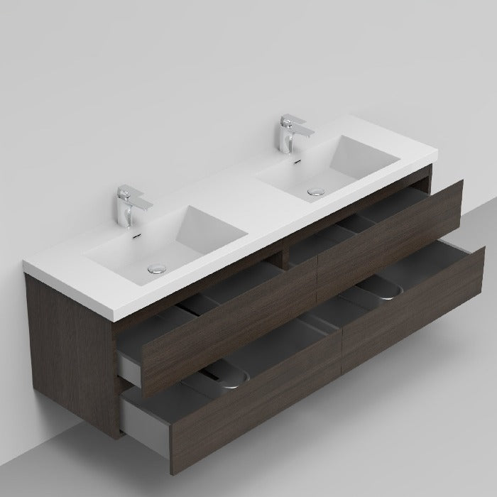 Artland Floating / Wall Mounted Bathroom Vanity With Acrylic Sink