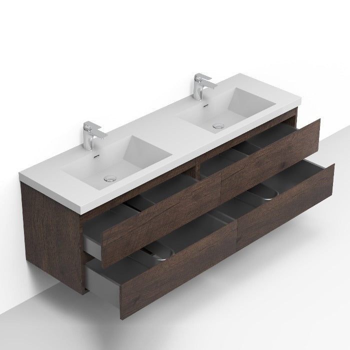 Artland Floating / Wall Mounted Bathroom Vanity With Acrylic Sink