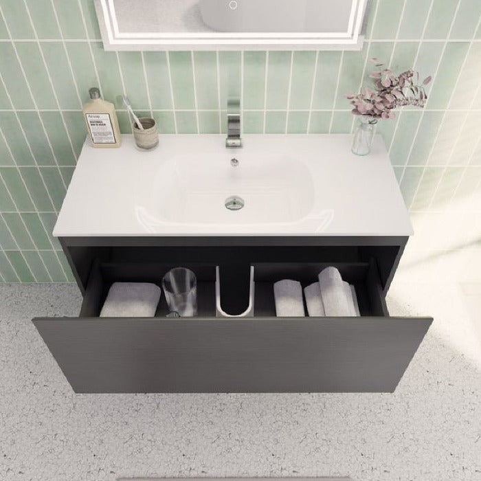 Aipo Floating / Wall Mounted Bathroom Vanity with Acrylic Sink