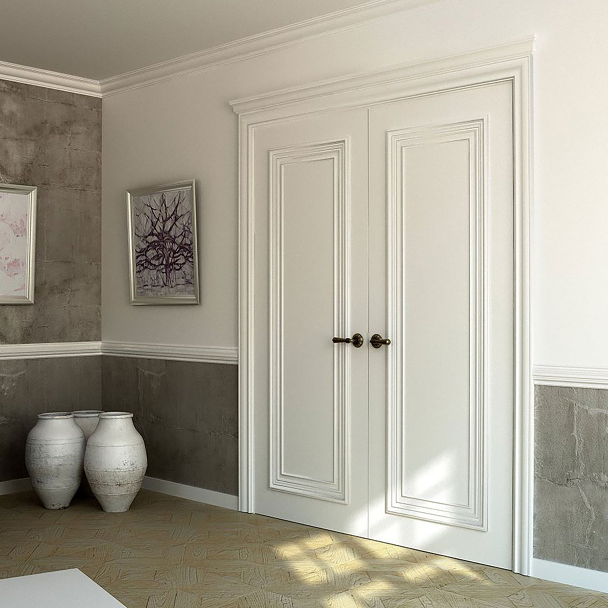 Palazzo 1 Interior Door in Polar White Finish