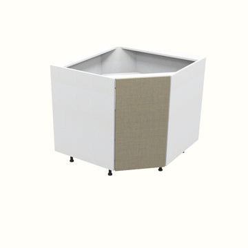 RTA - Fabric Grey - Corner Sink Base Cabinets | 36"W x 34.5"H x 24"D