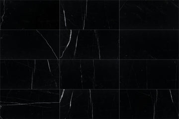 12 x 24 in. Nero Marquina Black Polished Marble Tile