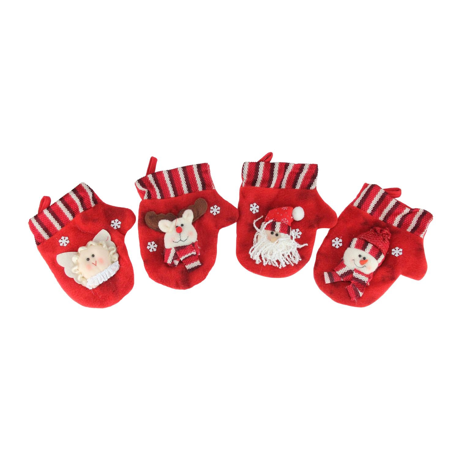 10-Piece Red Classics Christmas Stocking and Novelty Gift Bag Set