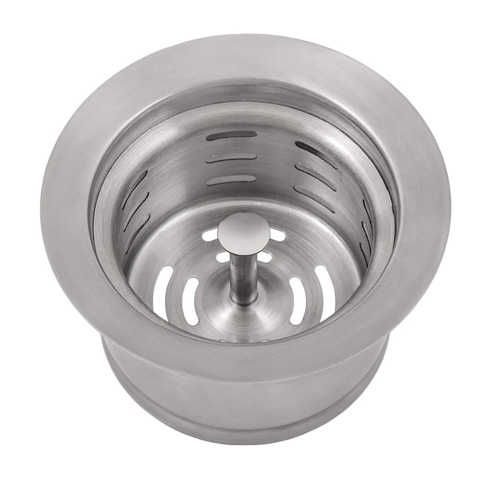 Extended Garbage Disposal Flange with Deep Basket Strainer Gunmetal Bl