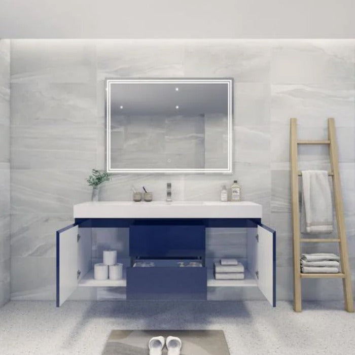 Fusion Floating / Wall Mounted Bathroom Vanity with Acrylic Sink