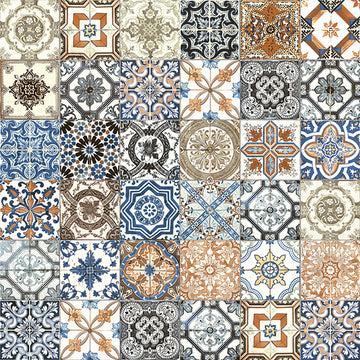 8 X 8 In Marrakesh Color Mix Matte Pressed Glazed Porcelain