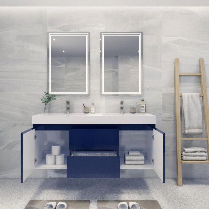 Fusion Floating / Wall Mounted Bathroom Vanity with Acrylic Sink