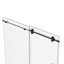 Ivanees Single Sliding Frameless Shower Door 8mm Clear Tempered Glass - Barn Door Style