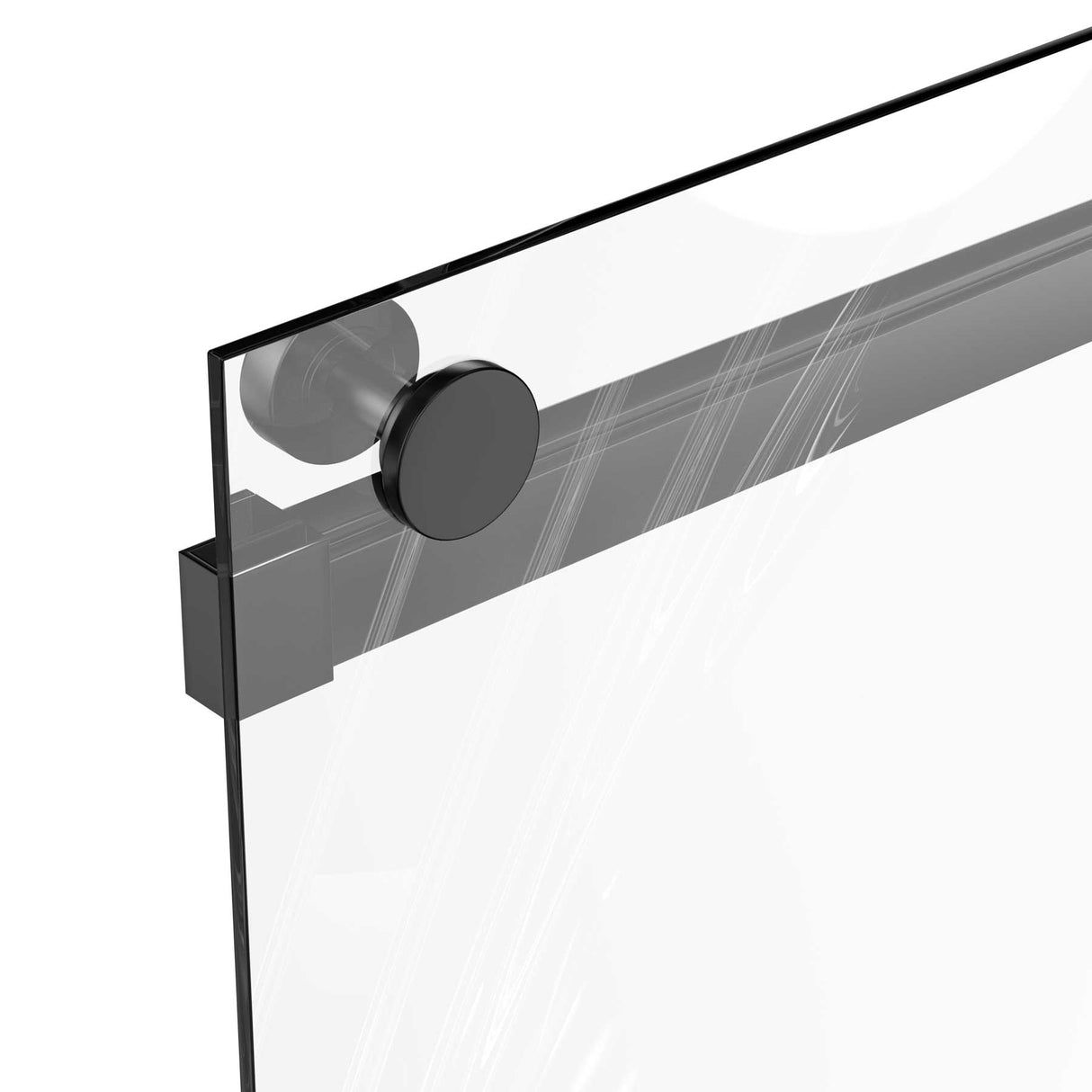 Ivanees Adjustable Semi-Frameless Dual Sliding Glass Bathtub Door with Clear Tempered Glass