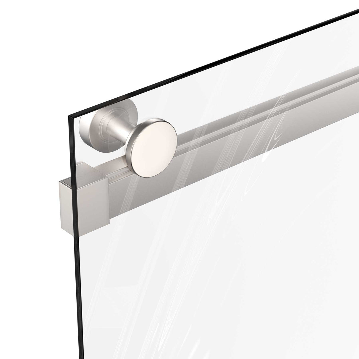 Ivanees Adjustable Semi-Frameless Dual Sliding Glass Bathtub Door with Clear Tempered Glass