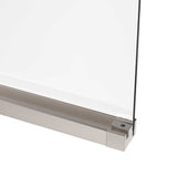 Ivanees Adjustable Semi-Frameless Dual Sliding Glass Bathtub Door with Clear Tempered Glass