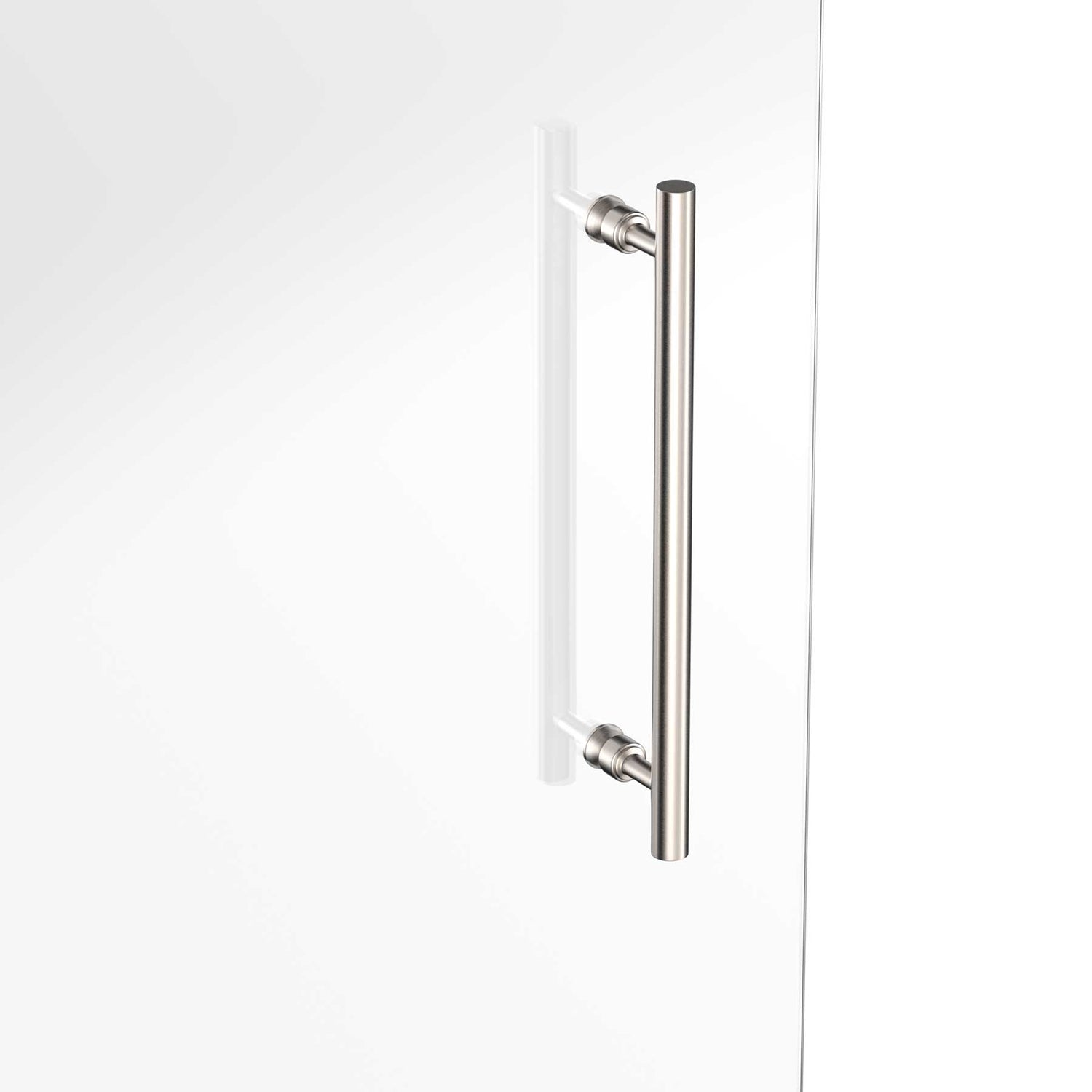Ivanees Single Sliding Frameless Shower Door 8mm Clear Tempered Glass - Barn Door Style